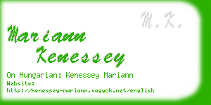 mariann kenessey business card